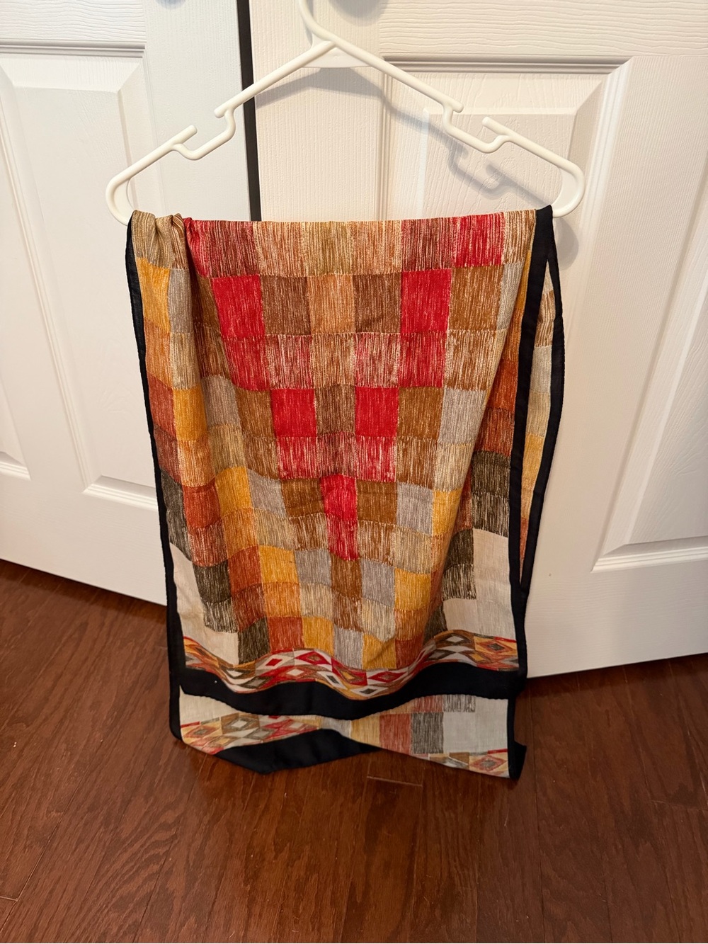 Colorblock Geometric Woven Scarf - Multi Color - Picture 5 of 5